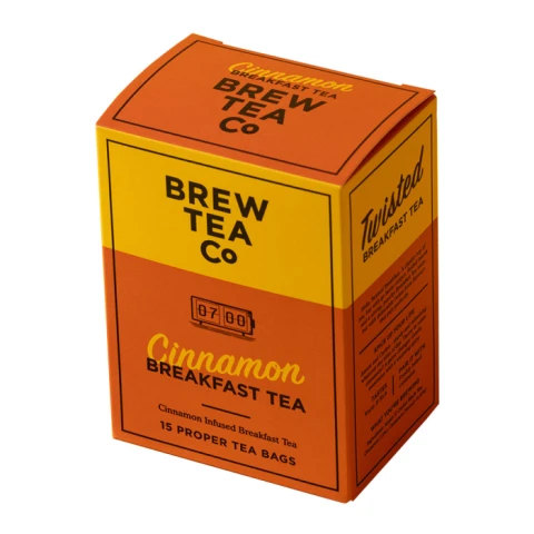 Brew Tea Co - Cinnamon Breakfast Tea inc. 15 Proper Tea Bags - 52g
