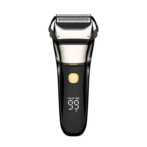 Sparoma Men's Electric Shaver– Dual Floating Blades, Digital Display, Wet & Dry Use, Type-C Rechargeable, Smart Motor, IPX6 Waterproof,  FK-608