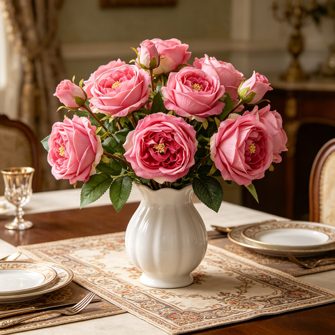 2Pcs 17.71in/45cm
Artificial Austin Tea Rose Latex Simulation Flower Really Touch Wedding Banquet Family Party Garden Flowers Arrangement Decor(rose red)