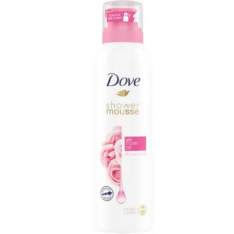 Dove Douchemousse met Rozenolie 200ml 1 fles