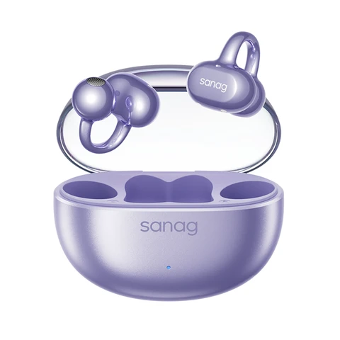 Sanag S6S Nova Ear Clip Wireless Bluetooth Headphones New Bone Conduction Concept Over-Ear Open-Back Sports Running Noise-Canceling High-Style AI Headphones