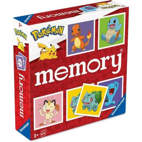 Ravensburger 24853 Memory® Pokémon - Das weltbekannte Gedächtnisspiel mit 32 Kartenpaaren, für 2-8 Pokémon-Fans ab 3 Jahren
