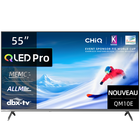 CHiQ Téléviseur QLED Pro U55QM10E - 55 pouces - 4K UHD - Google TV