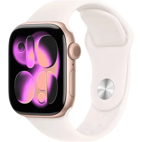 APPLE Watch Series 11 GPS + Cellular 42mm Rose Gold Aluminium Case with Light Blush Sport Band - S/M