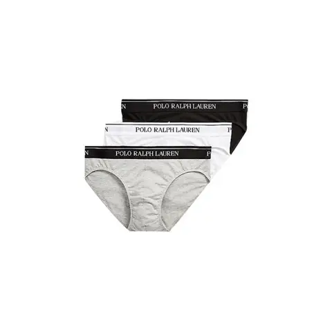 Ralph Lauren Low-Rise-Brief 3-Pack - White/Polo Black/Andover Heather