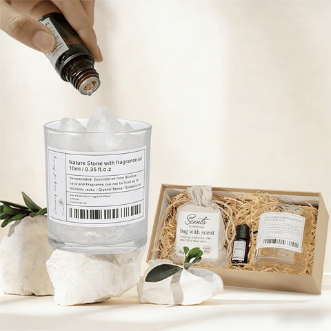 Zooly Crystal Diffuser Gift Set - White Tea Serenity (White Crystal), 380G, 1 Set