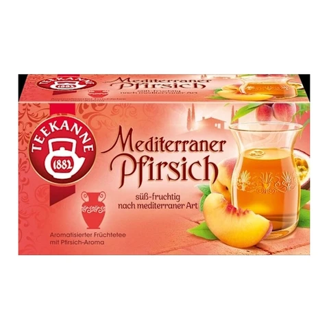 Teekanne Mediterraner Pfirsich Tee 20 x 2,5 g