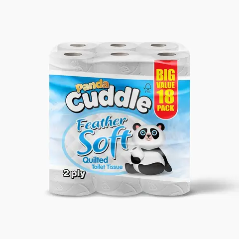 PANDA CUDDLE Toilet Tissue 2-Ply 18x2 Pack (36 Rolls) Classic