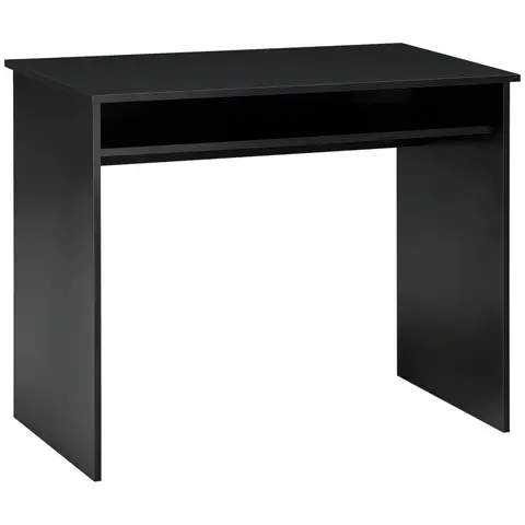 Homcom Desk Study Shelf Black