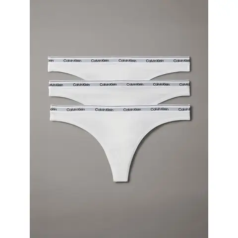 Calvin Klein 3-pack strings - Icon Logo - Wit 3XL
