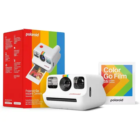 Polaroid Go Instant Camera Generation 2 Everything Box – White Instant Camera + 16 Films