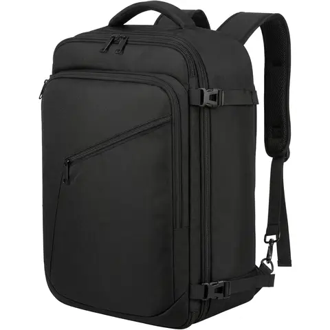 40L Travel Backpack Hand Luggage Airplane， Expandable 50x35x20cm Men Cabin Bag Lightweight Travel Backpack Women School Backpack Carry On Travel Backpack for Business， Work， Black， New Year Sale ， Top gift picks