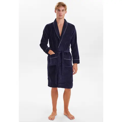 JBS Bademantel Blau Größe L