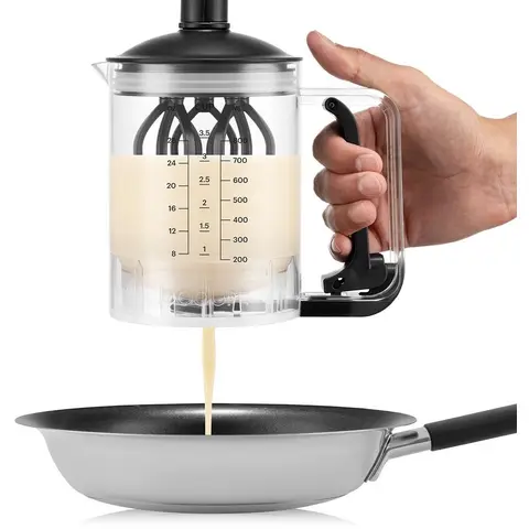 Bodum BISTRO pannenkoekenbeslag mixer & dispenser - zwart, BPA-vrij plastic