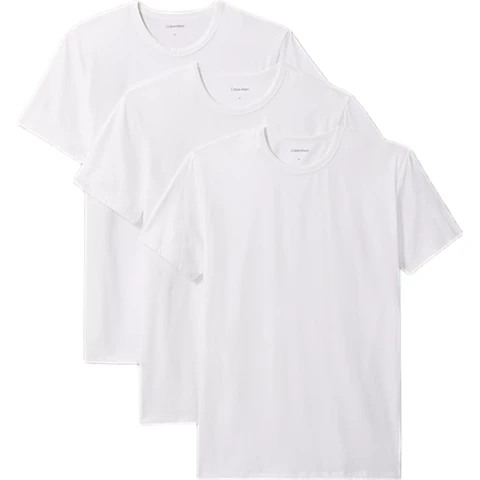 S/S CREW NECK 3PK. 100 3 WHITE Men S