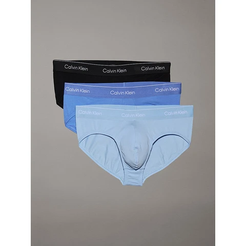 Calvin Klein herren hip slip 3er-Pack schwarz/eisblau/hellblau größe M