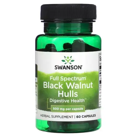Swanson Full Spectrum Black Walnut Hulls Capsules 500 mg - 60 Capsules