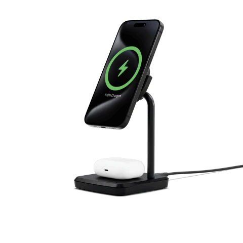 Cygnett Qi2.0 2-in-1 Wireless Charging Base – Black (International)