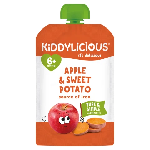 Kiddylicious Apple & Sweet Potato 6+ Month 100G