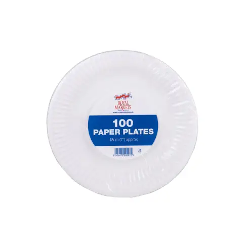 7in White Paper Plate (Royal Markets)