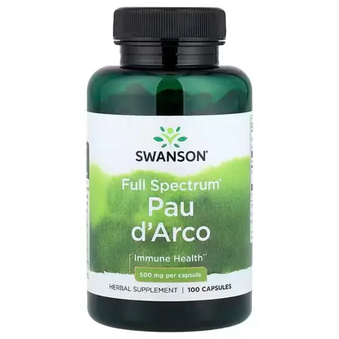 Swanson Full Spectrum Pau d Arco Herbal Wellness 500mg Capsules - 100 Capsules