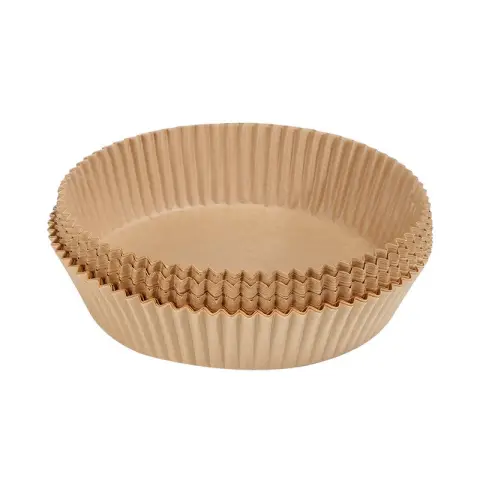 COOKER KING Lot de 100 doublures en papier jetables antiadhésives pour friteuse à air, papier sulfurisé résistant à l'huile et imperméable de qualité alimentaire, pour cuisson au four à air, rôtisserie, micro-ondes