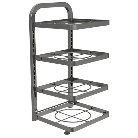 Maxcook 4-Tier Adjustable Kitchen Utensil Rack - Black