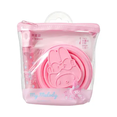 MINISO My Melody Foldable Toothbrush & Bathroom Cup