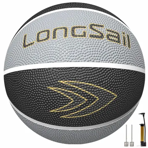 High-quality Rubber Basketball（29.5"） Size7#Black/Gray