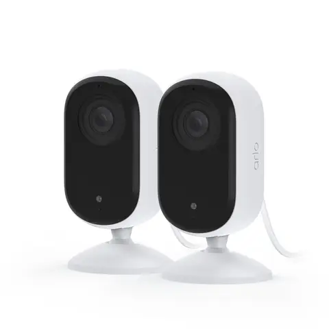 Arlo Essential 2K Caméra intérieure blanche - Lot de 2 