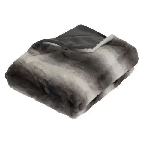 Plaid fourrure Grizzli 120 x 160 cm gris