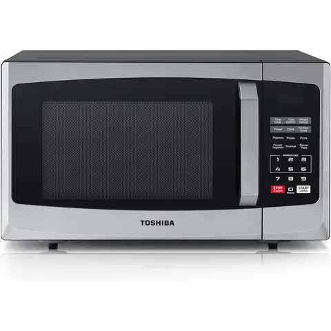 Toshiba 23L Solo Digital Microwave, 800W, 11 Power Levels, 6 Preset Cooking Options, Stainless Steel - ML-EM23P(SS)