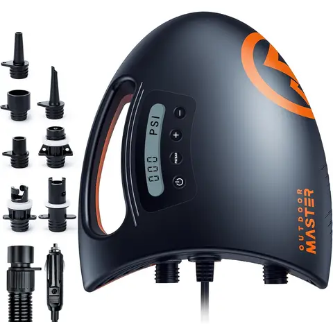 OutdoorMaster 20PSI Shark2 Hochdruck-SUP-Luftpumpe für aufblasbare Stand-Up-Paddle-Boards und Boote