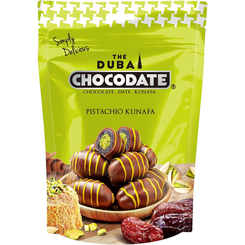 Chocodate Pistachio Kunafa Dates Coated with Chocolate 90g