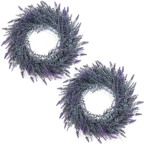 DDHS 18inch Lavender Wreath -2pcs