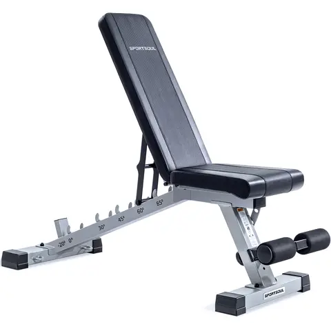 SPORTSOUL Banc d'exercices réglable pour salle de sport à domicile, banc d'entraînement de force pliable avec capacité de charge de 610 lb, 6 x 3 x 3 réglable