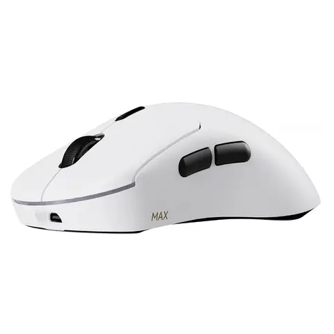 RAPOO VT3 MAX Wireless Gaming Mouse， True 8K Wireless Polling Rate， 53g Lightweight， Up to 750 Hr Battery， Nordic nRF54L15 MCU， 120-Million Optical Switch， 10 Programmable Buttons， Macro Enabled - White