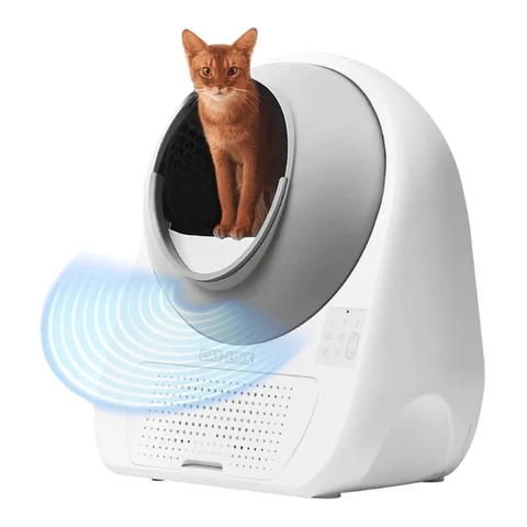 CATLINK Pro-X Bac à litière robotisé intelligent de luxe pour chat - Conception automatique autonettoyante extra large avec contrôle par application, double élimination des odeurs - Convient aux chats de 3,3~22 lb