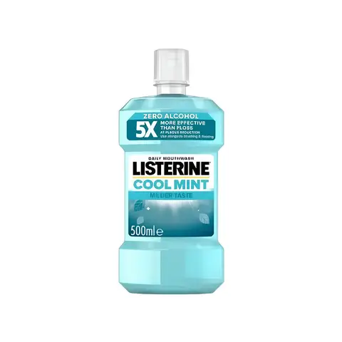 Listerine Essentials Milder Taste Cool Mint Mouthwash 500ml