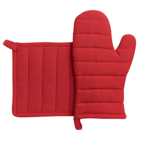 Gant de Cuisine et Dessous de Plat Recyclés Jona Rouge 15 X 30