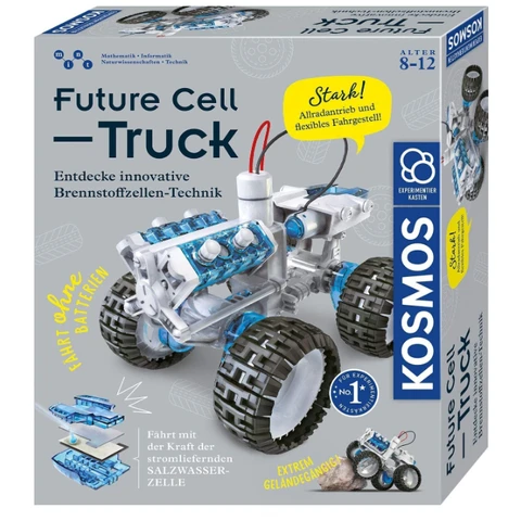 KOSMOS 620745 Future Cell-Truck, Entdecke Innovative Brennstoffzellen-Technik. Bausatz für Spielzeug-Geländewagen mit emissionsfreier Energie, Experimentierkasten für Kinder ab 8-12 Jahre, Fahrzeug