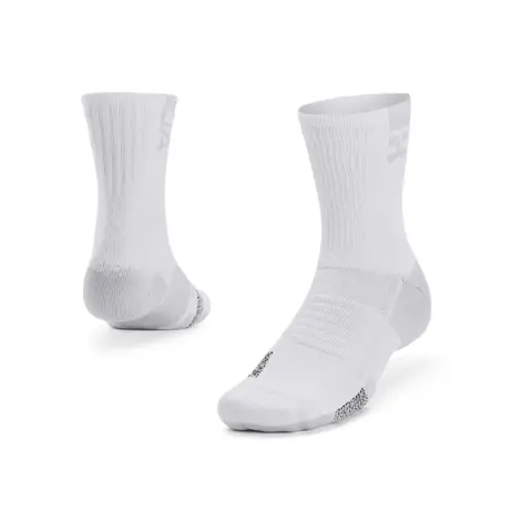 Under Armour ArmourDry Playmaker Unisex Mid-Crew Socks - White