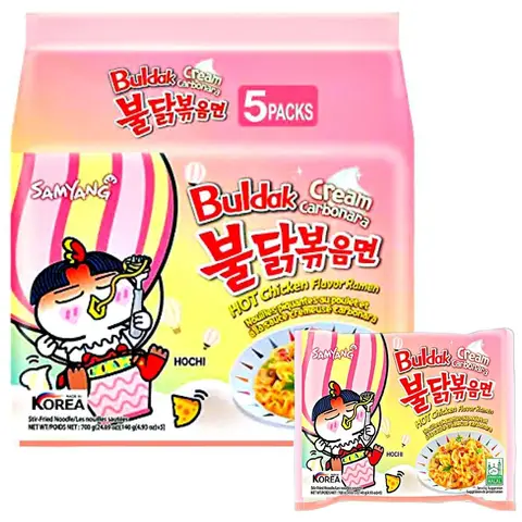 SamYang Buldak Carbonara Crémeux 5 x 140 g