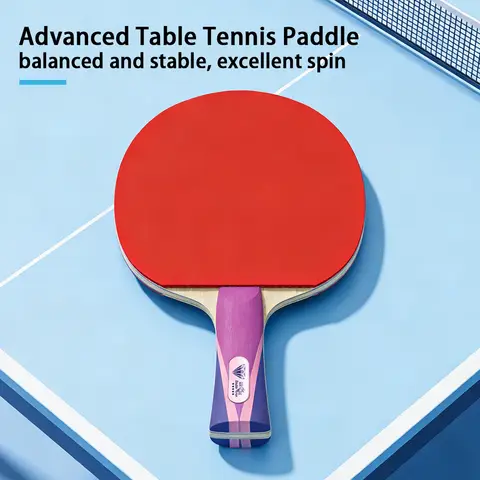 Double Fish Diamond Series 5-Star Training Table Tennis Racket Shakehand Single Paddle