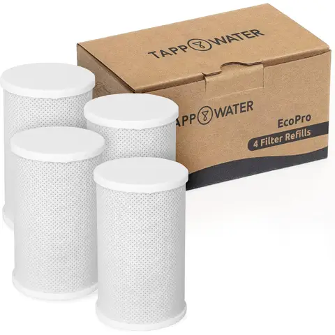 Tappwater EcoPro Refills, Set of 4 Water Filter Cartridges for EcoPro Tap Water Filter - T2-N004