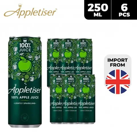 Appletiser 100% Apple Juice Lightly Sparkling 6 x 250ml