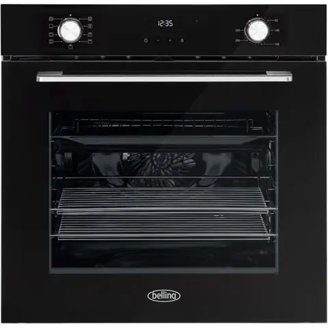 Belling BEL BI603MFC Single Electric Built-In Oven, Black, A Rated