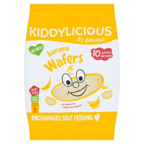 Kiddylicious Banana Wafers 6+ Months 10x4g