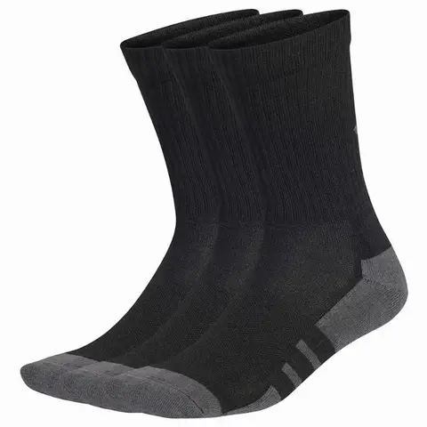 Adidas Essentials Cushioned Crew Black Gray Socks 3 Pairs 40-42