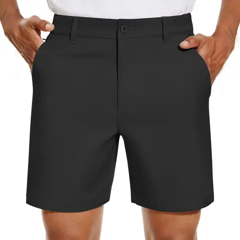PULI Mens Golf Shorts 0584 Solid  Black32